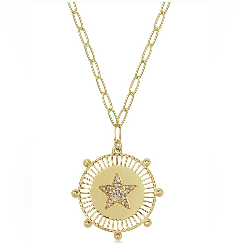 Elegant Gold Starburst Necklace